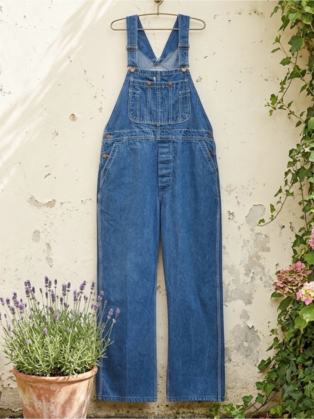 Vintage Wrangler Big Ben 90s Utility Casual Made in USA Denim Overalls 38x30